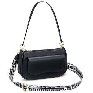 Shoulder Bag With 2 Removable Straps Zier Closure Crossbody Bags >:)